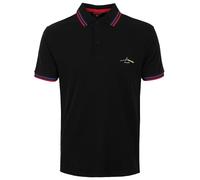 PINK FLOYD Polo Shirt Dark Side of The Moon Prism Band Logo Official Mens Black