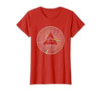 Pink Floyd Spokes Camiseta, Mujer, Rojo, 3XL