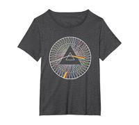 Pink Floyd Spokes Camiseta, Mujer Tallas Grandes, Jaspeado Oscuro, 2XL Grande