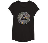 Pink Floyd Spokes Camiseta, Niñas, Negro, XS