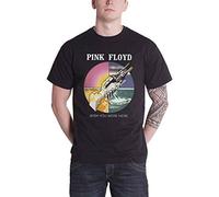 Pink Floyd T Shirt de los Hombres Negro Wish You were Here Circle Band Logo