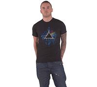 Pink Floyd - T-Shirt # S Black Unisex # Dark Side of the Moon Blue Splatter