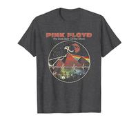 Pink Floyd Vintage Pyramids Camiseta, Hombre, Jaspeado Oscuro, XL