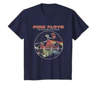Pink Floyd Vintage Pyramids Camiseta, Niños, Azul Marino, 8 años