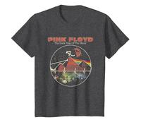 Pink Floyd Vintage Pyramids Camiseta, Niños, Jaspeado Oscuro, 8 años