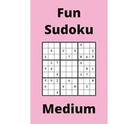 Pink Fun Sudoku Book, 9x9 Puzzles, 200 Pages, 5x8, Medium