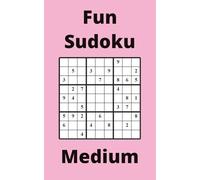 Pink Fun Sudoku Book, 9x9 Puzzles, 250 Pages, 5x8, Medium