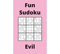 Pink Fun Sudoku Book, 9x9 Puzzles, 300 Pages, 5x8, Evil