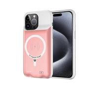 (Pink) G98S Battery Case Compatible For iPhone 15 Pro Max , 8500mAh Power Bank Portable Charging Phone Case Compatible with Magsafe