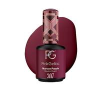 Pink Gellac 307 Maroon Purple Rojo Tinto Color en Gel Permanente para secado con UV/LED 15 ml