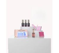 Pink Gellac Discovery - Juego de uñas de gel UV para principiantes, con mini lámpara UV rosa, 1 x color rosa 8 ml, capa superior, base coat, prep booster, removedor, limpiador de uñas en calidad de