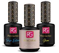 Pink Gellac Esmalte de uñas 255 Frosted Nude Rosa Shellac UV LED brillante 15 ml + Base Coat Extend 15 ml + Top Coat Shine 15 ml 1er Pack (1 x 45 ml)