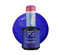 Pink Gellac Esmalte de uñas de gel UV - 221 Delighted Blue 15 ml - Larga duración Shellac esmalte de uñas azul - Gel UV para 14 días uñas en calidad de salón - Fabricado en Holanda