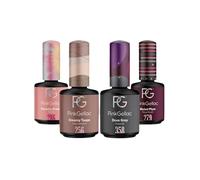 Pink Gellac Juego de 4 esmaltes de uñas UV de 15 ml, color naranja, gris topo, gris, ciruela, juego de gel UV para uñas de gel, de larga duración, fabricado en los Países Bajos
