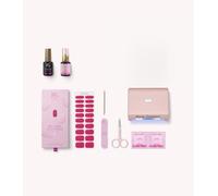 Pink Gellac Juego de láminas de uñas UV Discovery - Kit de manicura con tiras de gel UV, preparación de uñas, capa superior, aceite para cutículas, tijeras, lima de uñas, bolsillos limpiadores y