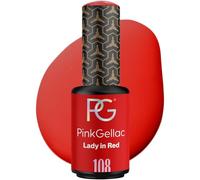 Pink Gellac Pintauñas Semipermanentes - 108 Lady in Red 8 ml - Esmalte Semipermanente Para Uñas - Para Lámpara LED - Aplicación Fácil - Uñas de Calidad por 14 Días - Vegano y Hecho en Países Bajos