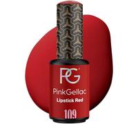Pink Gellac Pintauñas Semipermanentes - 109 Lipstick Red 8 ml - Esmalte Semipermanente Para Uñas - Para Lámpara LED - Aplicación Fácil - Uñas de Calidad por 14 Días - Vegano y Hecho en Países Bajos