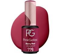 Pink Gellac Pintauñas Semipermanentes - 229 Berry Red 8 ml - Esmalte Semipermanente Para Uñas - Para Lámpara LED - Aplicación Fácil - Uñas de Calidad por 14 Días - Vegano y Hecho en Países Bajos