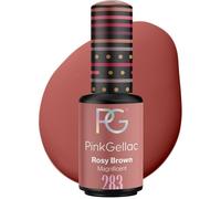 Pink Gellac Pintauñas Semipermanentes - 283 Rosy Brown 8 ml - Esmalte Semipermanente Para Uñas - Para Lámpara LED - Aplicación Fácil - Uñas de Calidad por 14 Días - Vegano y Hecho en Países Bajos