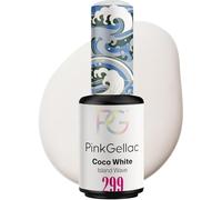 Pink Gellac Pintauñas Semipermanentes - 299 Coco White 8 ml - Esmalte Semipermanente Para Uñas - Para Lámpara LED - Aplicación Fácil - Uñas de Calidad por 14 Días - Vegano y Hecho en Países Bajos