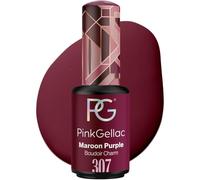 Pink Gellac Pintauñas Semipermanentes - 307 Maroon Purple 8 ml - Esmalte Semipermanente Para Uñas - Para Lámpara LED - Aplicación Fácil - Uñas de Calidad por 14 Días - Vegano y Hecho en Países Bajos
