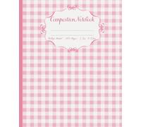 Pink Gingham Composition Notebook: College Ruled Aesthetic Cute Plaid Cover Journal | 100 Pages | 7.5" x 9.25" | Pretty Notebook for Students, Teens, Women & Girls