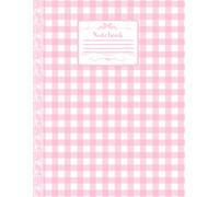Pink Gingham Lace-Themed College-Ruled 8.5"x11" Notebook: Soft Coquette Cute Pastel Journal with Adorable Ribbon Design - Perfect for Essential Stationery, School Notes, Teens & Women <3