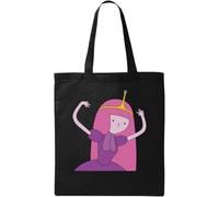 Pink Girl Crown - Bolsa de algodón ecológico natural, color negro, Black, Talla única