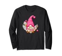 Pink GNOME Cupid For Women and Men Who Love y Valentine Manga Larga