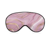 Pink Golden Marbling Sleep Mask Pintura abstracta con los ojos vendados para dormir Elástico Blackout Eye Mask Cover para toda la noche de sueño, viaje y siesta