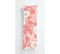 Pink Gradient Body Pillow Case Cover 50x135cm, Long Backrest Cushion Pillow Protector with Zipper, Decorative Bedding Pillowcase, Soft Body Pillow Cover for Couch Bedroom Flowers