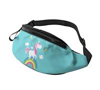 Pink Hair Unicorn Rainbow Cloud Fanny Pack Sport Casual Riñonera para Mujeres Hombres Moda