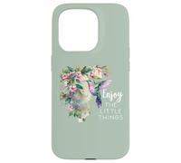 Pink Hummingbird Enjoy The Little Things Humming Bird Sage Carcasa para iPhone 15 Pro