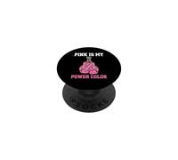 Pink Is My Power Color Concientización sobre el cáncer de Mama PopSockets PopGrip Adhesivo