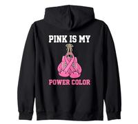 Pink Is My Power Color Concientización sobre el cáncer de Mama Sudadera con Capucha