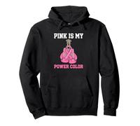 Pink Is My Power Color Concientización sobre el cáncer de Mama Sudadera con Capucha