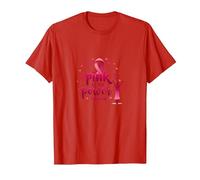 Pink Is My Power Color - Soporte para la concienciación sobre el cáncer de Mama Camiseta, Hombre, Rojo, M