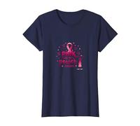 Pink Is My Power Color - Soporte para la concienciación sobre el cáncer de Mama Camiseta, Mujer, Azul Marino, M