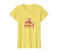 Pink Is My Power Color - Soporte para la concienciación sobre el cáncer de Mama Camiseta, Mujer, Limón, S