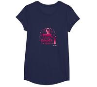Pink Is My Power Color - Soporte para la concienciación sobre el cáncer de Mama Camiseta, Niñas, Azul Marino, Pequeña
