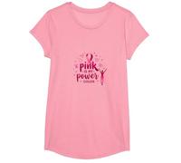 Pink Is My Power Color - Soporte para la concienciación sobre el cáncer de Mama Camiseta, Niñas, Rosado, Grande