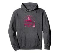 Pink Is My Power Color - Soporte para la concienciación sobre el cáncer de Mama Sudadera con Capucha, Unisex para Adultos, Jaspeado Oscuro, L