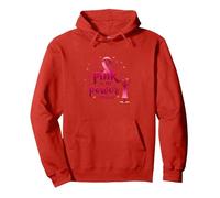 Pink Is My Power Color - Soporte para la concienciación sobre el cáncer de Mama Sudadera con Capucha, Unisex para Adultos, Rojo, XL