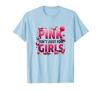 Pink Is Not Just For Girls Pink Boys Dinosaur Soccer Fun Camiseta, Hombre, Azul Bebé, XL