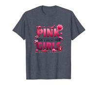Pink Is Not Just For Girls Pink Boys Dinosaur Soccer Fun Camiseta, Hombre, Azul Jaspeado, XXL