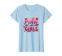 Pink Is Not Just For Girls Pink Boys Dinosaur Soccer Fun Camiseta, Mujer, Azul Bebé, XS