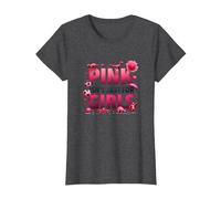 Pink Is Not Just For Girls Pink Boys Dinosaur Soccer Fun Camiseta, Mujer, Jaspeado Oscuro, L