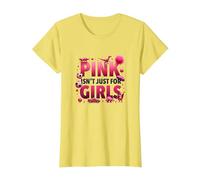 Pink Is Not Just For Girls Pink Boys Dinosaur Soccer Fun Camiseta, Mujer, Limón, XS