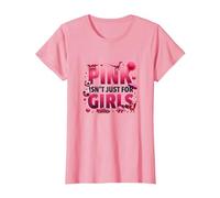 Pink Is Not Just For Girls Pink Boys Dinosaur Soccer Fun Camiseta, Mujer, Rosado, XL