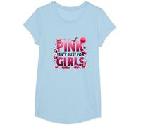 Pink Is Not Just For Girls Pink Boys Dinosaur Soccer Fun Camiseta, Niñas, Azul Bebé, Mediano